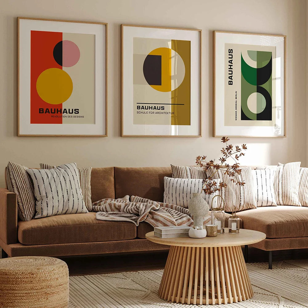 Bauhaus Geometric Canvas Wall Art