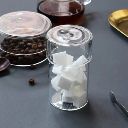 Modern Glass Kitchen Canister Set of 4