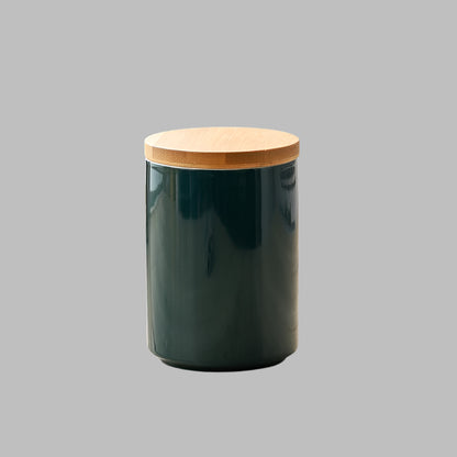 Nordic Ceramic Sealed Storage Jar with Bamboo Lid