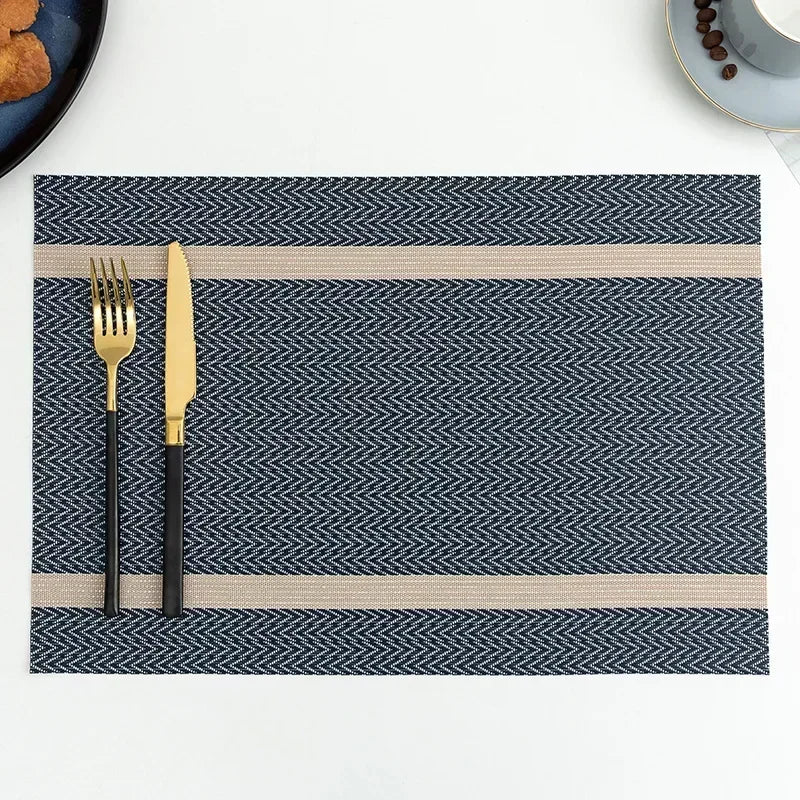 Heat-Resistant PVC Woven Dining Table Placemats