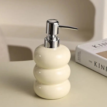 Ceramic Soap & Sanitizer Dispenser for Bathroom & Kitchen