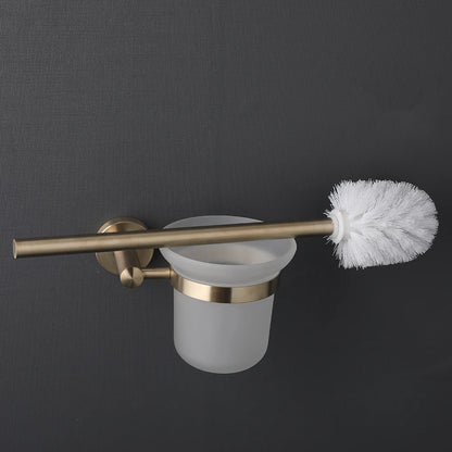 Brushed Gold Wall-Mounted Bathroom Hardware Set