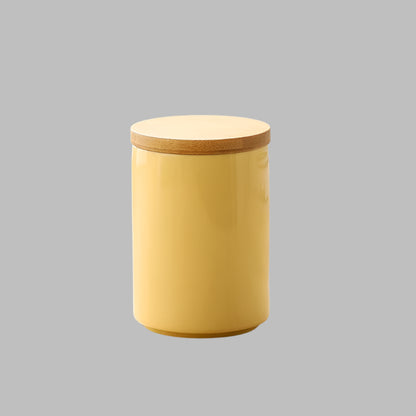 Nordic Ceramic Sealed Storage Jar with Bamboo Lid