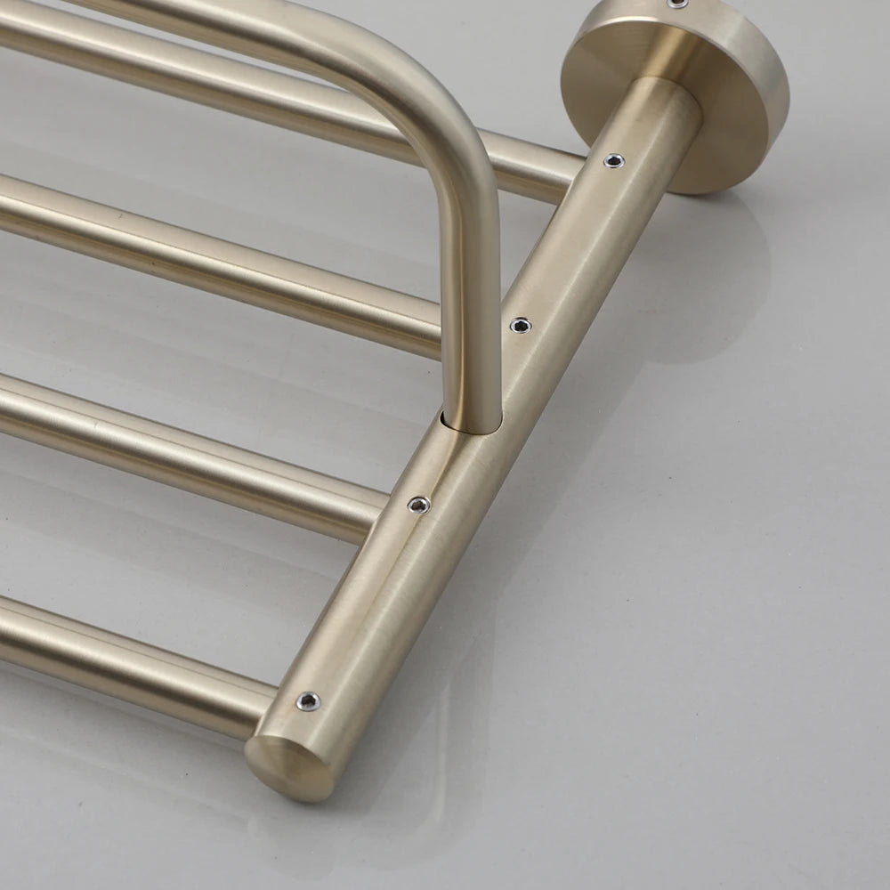 Brushed Gold Wall-Mounted Bathroom Hardware Set