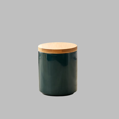 Nordic Ceramic Sealed Storage Jar with Bamboo Lid