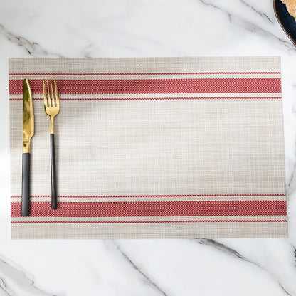 Heat-Resistant PVC Woven Dining Table Placemats