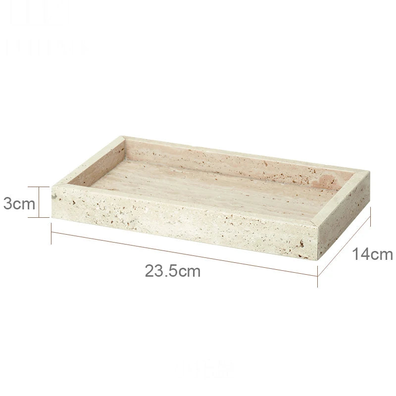 Beige Travertine Marble Bathroom Accessory Set