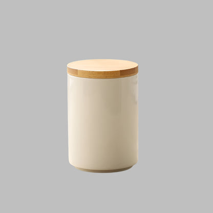 Nordic Ceramic Sealed Storage Jar with Bamboo Lid