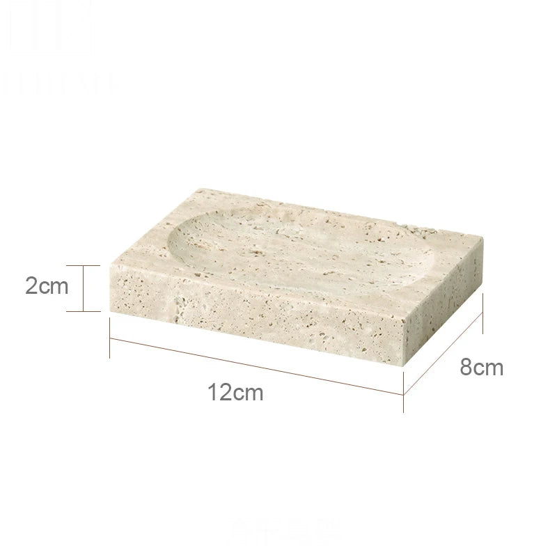 Beige Travertine Marble Bathroom Accessory Set