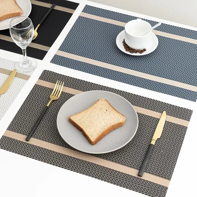Heat-Resistant PVC Woven Dining Table Placemats