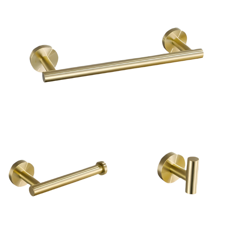 Gold Stainless Steel Wall-Mounted Towel & Tissue Holder