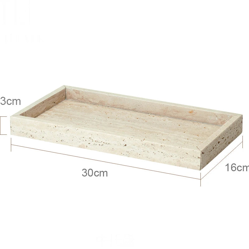 Beige Travertine Marble Bathroom Accessory Set