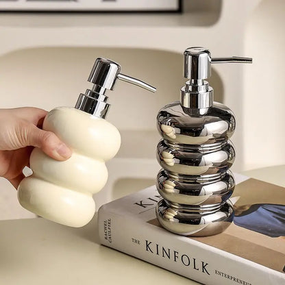 Ceramic Soap & Sanitizer Dispenser for Bathroom & Kitchen