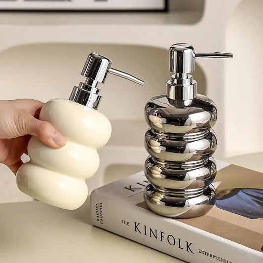 Ceramic Soap & Sanitizer Dispenser for Bathroom & Kitchen