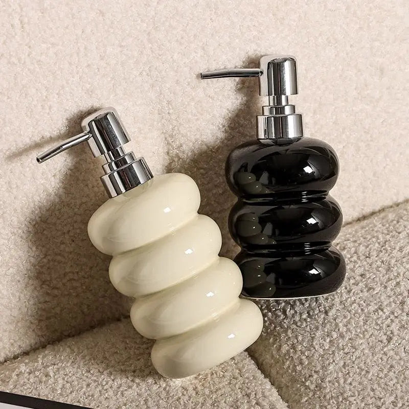 Ceramic Soap & Sanitizer Dispenser for Bathroom & Kitchen