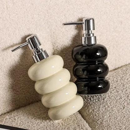 Ceramic Soap & Sanitizer Dispenser for Bathroom & Kitchen