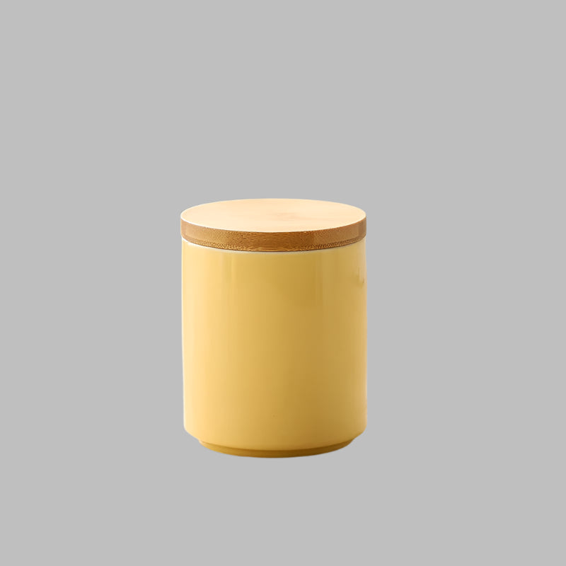 Nordic Ceramic Sealed Storage Jar with Bamboo Lid