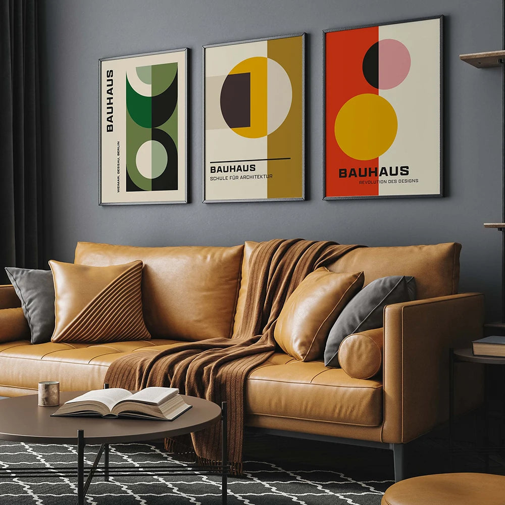 Bauhaus Geometric Canvas Wall Art