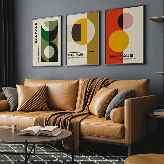 Bauhaus Geometric Canvas Wall Art