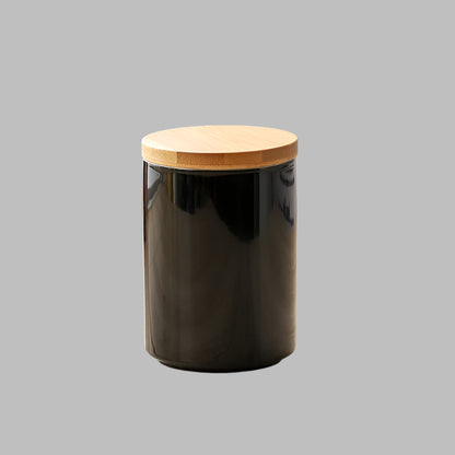 Nordic Ceramic Sealed Storage Jar with Bamboo Lid