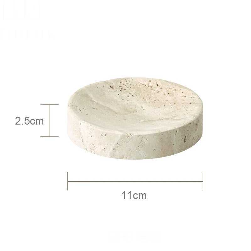 Beige Travertine Marble Bathroom Accessory Set