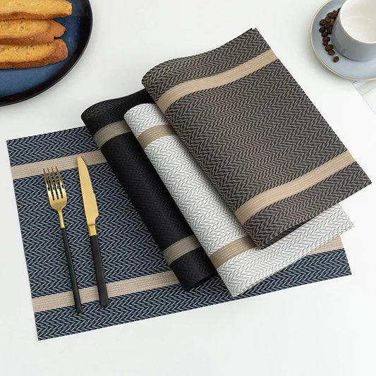 Heat-Resistant PVC Woven Dining Table Placemats