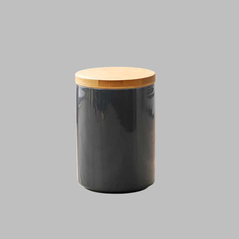 Nordic Ceramic Sealed Storage Jar with Bamboo Lid