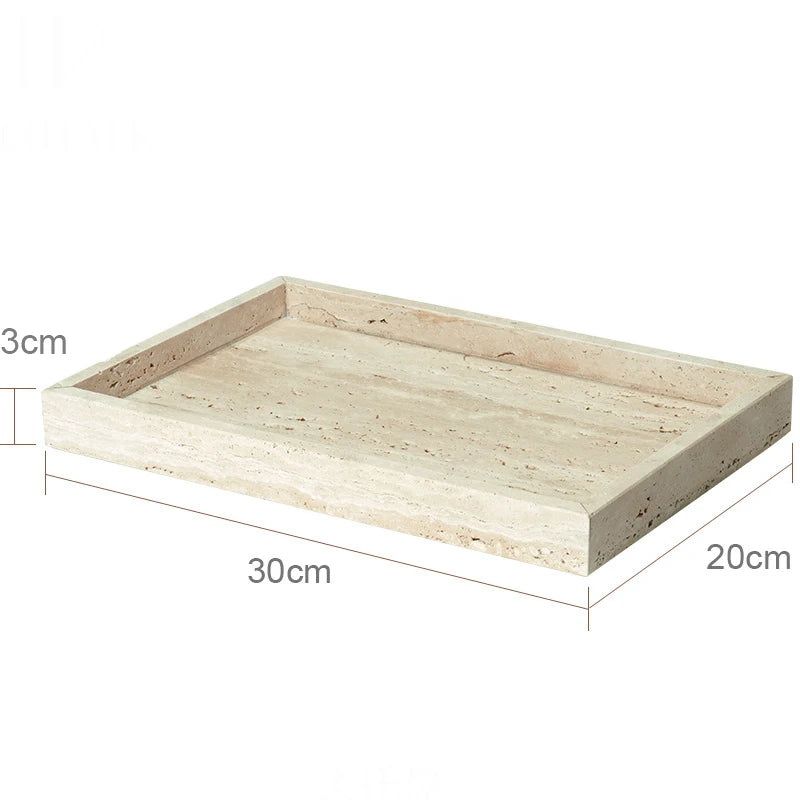 Beige Travertine Marble Bathroom Accessory Set