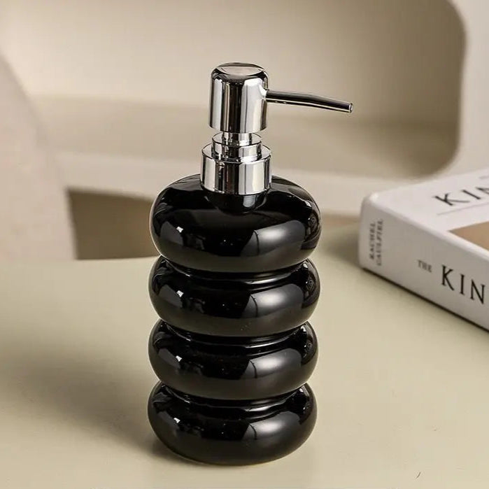 Ceramic Soap & Sanitizer Dispenser for Bathroom & Kitchen