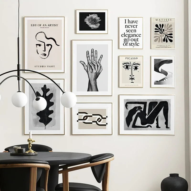 Abstract Black & White Wall Art Poster