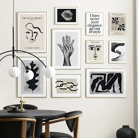 Abstract Black & White Wall Art Poster