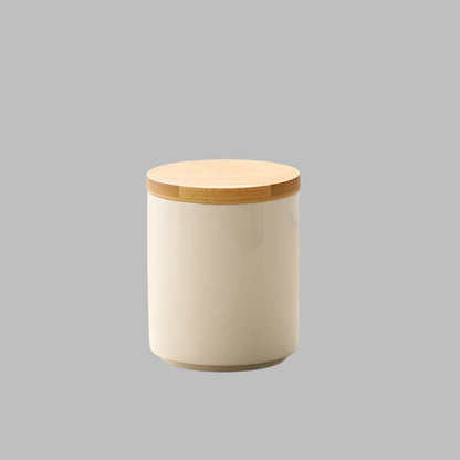 Nordic Ceramic Sealed Storage Jar with Bamboo Lid