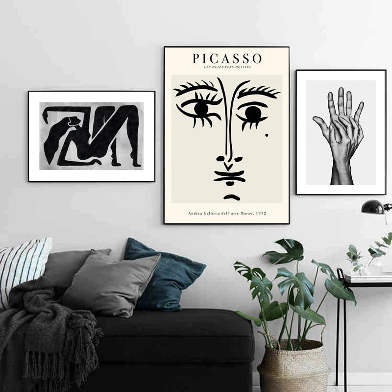 Abstract Black & White Wall Art Poster