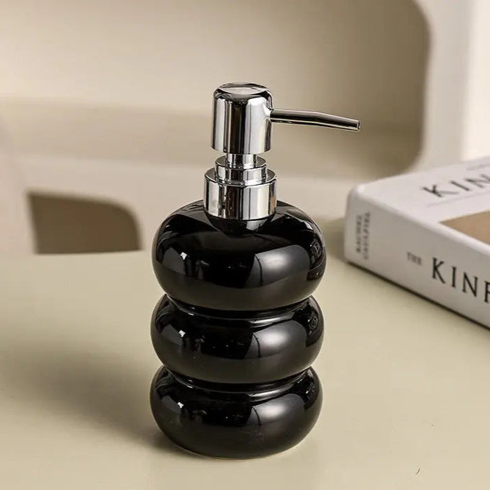 Ceramic Soap & Sanitizer Dispenser for Bathroom & Kitchen