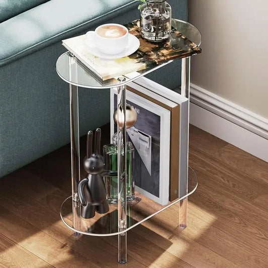 Transparent Acrylic Side Table – Minimalist Modern Accent Furniture