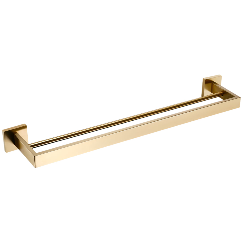 Complete 6-Piece Brushed Gold Bathroom Hardware Kit