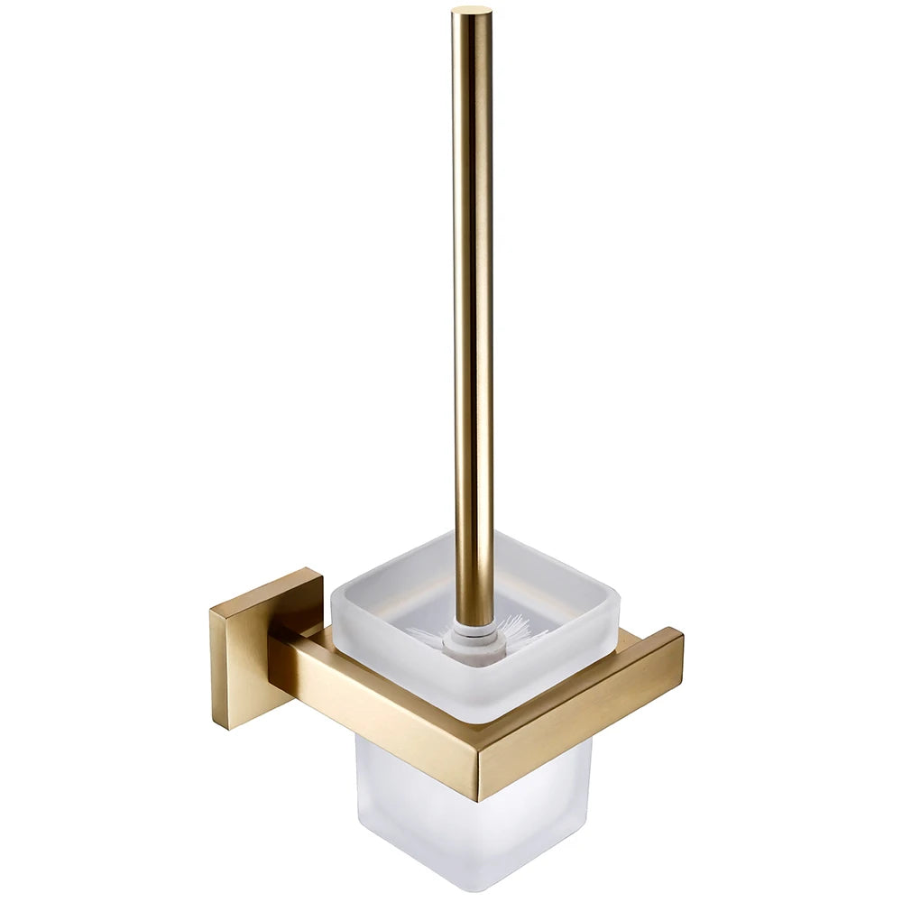 Complete 6-Piece Brushed Gold Bathroom Hardware Kit