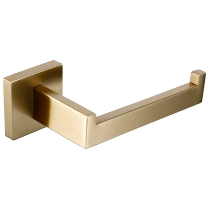 Complete 6-Piece Brushed Gold Bathroom Hardware Kit