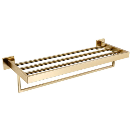 Complete 6-Piece Brushed Gold Bathroom Hardware Kit