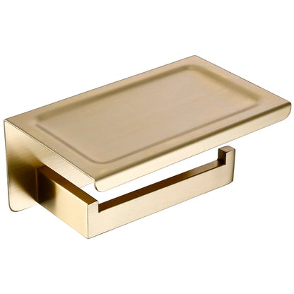 Complete 6-Piece Brushed Gold Bathroom Hardware Kit