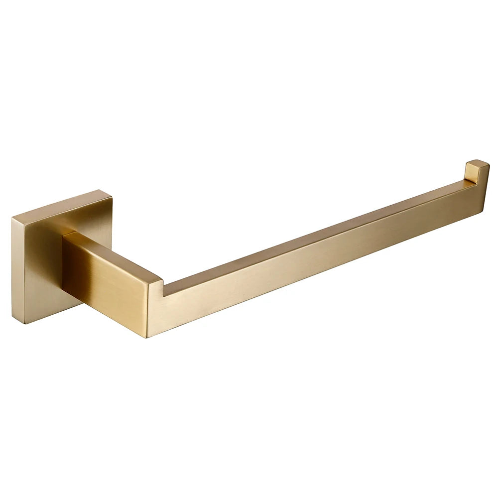 Complete 6-Piece Brushed Gold Bathroom Hardware Kit